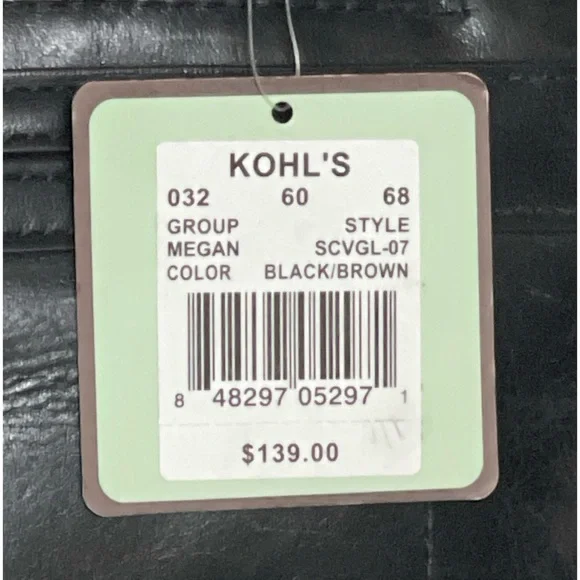 NEW Stone & Co Black Brown Megan Leather Colorblock Shoulder Bag $139 - Picture 4 of 8